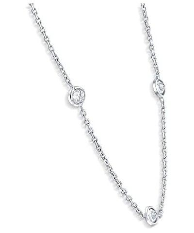 1 1/5Ct Diamonds By The Yard Necklace Lab Grown in 14k White or Yellow Gold White Gold $280.55 Necklaces