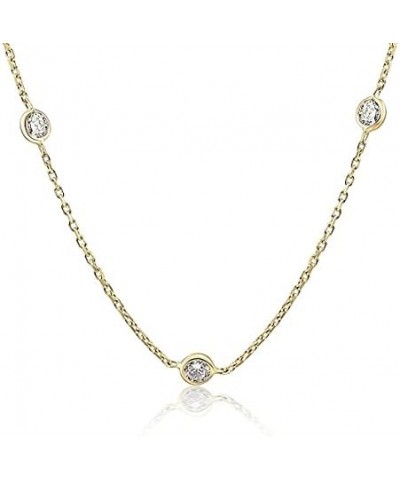 1 1/5Ct Diamonds By The Yard Necklace Lab Grown in 14k White or Yellow Gold White Gold $280.55 Necklaces