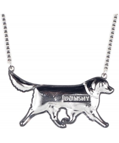 Love Pets Enamel Zinc Alloy Golden Retriever Necklace Dog Animal Pendant Women Jewelry 24 Grey $11.20 Necklaces