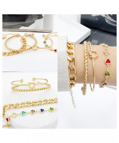 Gold Chain Bracelets Sets and 3 Pcs Gold Chain Necklace 6Pair Earrings 10 Pcs Rings for Women Girls gold jj10 $12.64 Jewelry ...