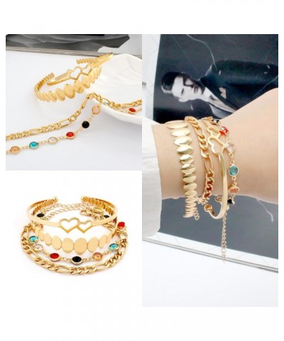 Gold Chain Bracelets Sets and 3 Pcs Gold Chain Necklace 6Pair Earrings 10 Pcs Rings for Women Girls gold jj10 $12.64 Jewelry ...