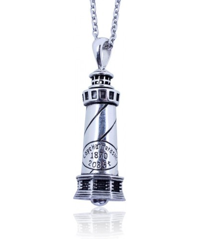 Cape Hatteras Outer Banks Lighthouse Pendant in Sterling Silver on 22 Inch Link Necklace Chain $43.20 Necklaces