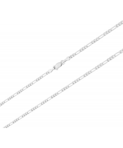 10k White Gold 3mm Solid Figaro Chain Link Pendant Necklace, Mens Womens Jewelry 16" 18" 20" 22" 24 24 $118.08 Necklaces