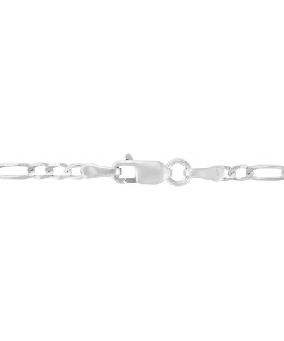 10k White Gold 3mm Solid Figaro Chain Link Pendant Necklace, Mens Womens Jewelry 16" 18" 20" 22" 24 24 $118.08 Necklaces