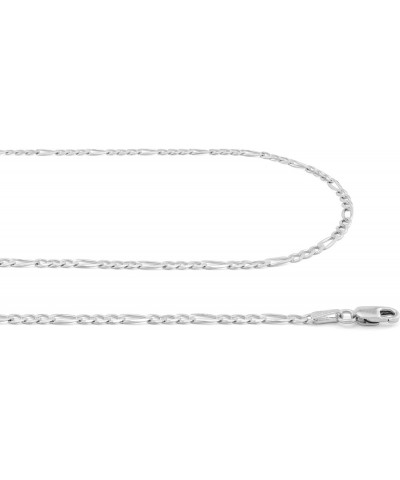 10k White Gold 3mm Solid Figaro Chain Link Pendant Necklace, Mens Womens Jewelry 16" 18" 20" 22" 24 24 $118.08 Necklaces