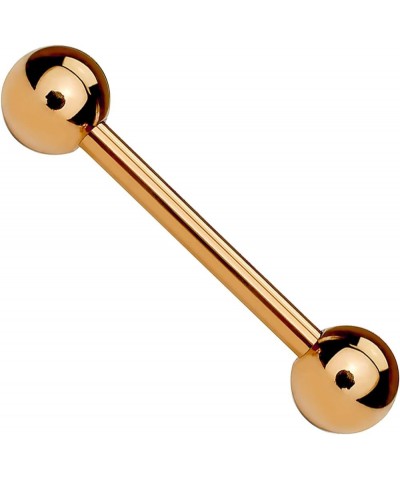 Straight Barbell Stainless Steel 00G-18G BR Nose Nipple Tragus Tongue Piercing Jewelry 16G, 8mm (Small), Rose Goldtone $7.94 ...