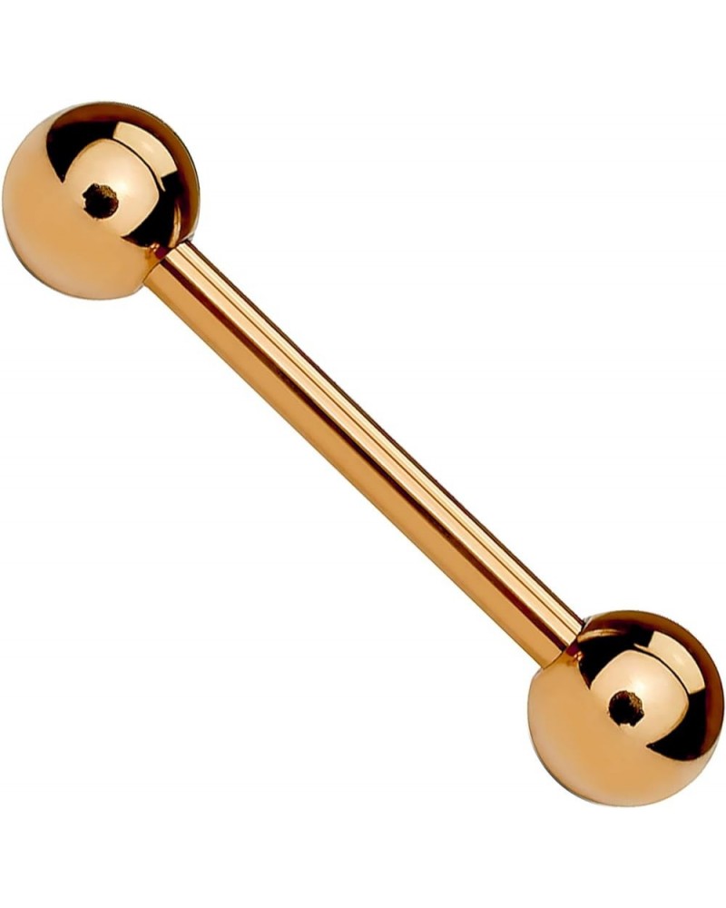 Straight Barbell Stainless Steel 00G-18G BR Nose Nipple Tragus Tongue Piercing Jewelry 16G, 8mm (Small), Rose Goldtone $7.94 ...