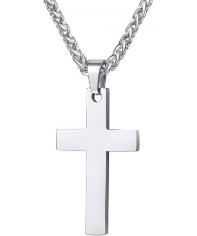 Cross Necklace for Men Women, 316L Stainless Steel，Gold/Silver/Black/Rose Gold/Blue Tone, Hypoallergenic, Two Sizes, Come Gif...