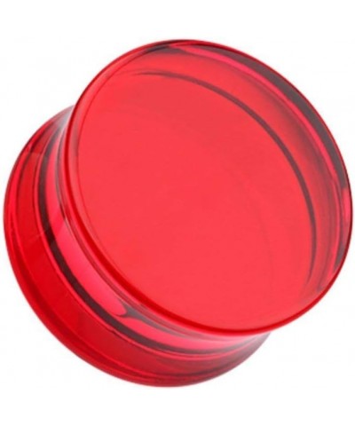 Basic Acrylic Double Flared Ear Gauge Plug 5/8" (16mm), Red $10.25 Body Jewelry