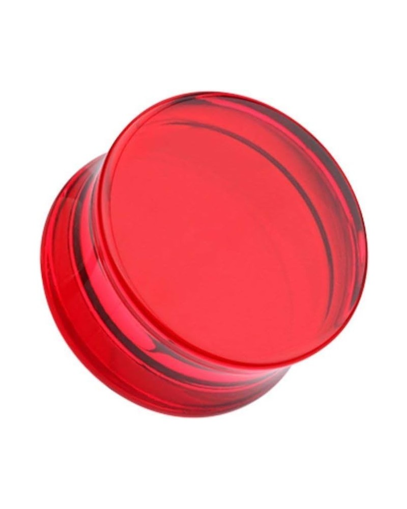 Basic Acrylic Double Flared Ear Gauge Plug 5/8" (16mm), Red $10.25 Body Jewelry