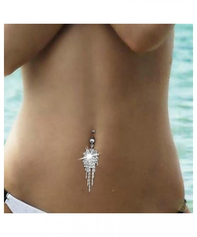 Butterfly Belly Button Rings Clip on Dangle Belly Button Rings for Women Non Piercing Fake Belly Button Rings Jewelry 5PCS-41...