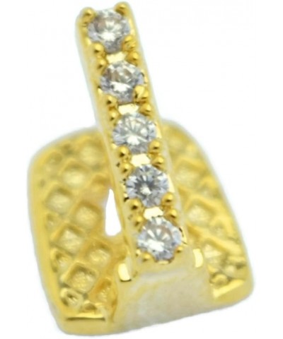 CZ Gap Grillz 14k Gold Plated Single Tooth Top or Bottom Teeth Single Hip Hop Grills $9.85 Body Jewelry