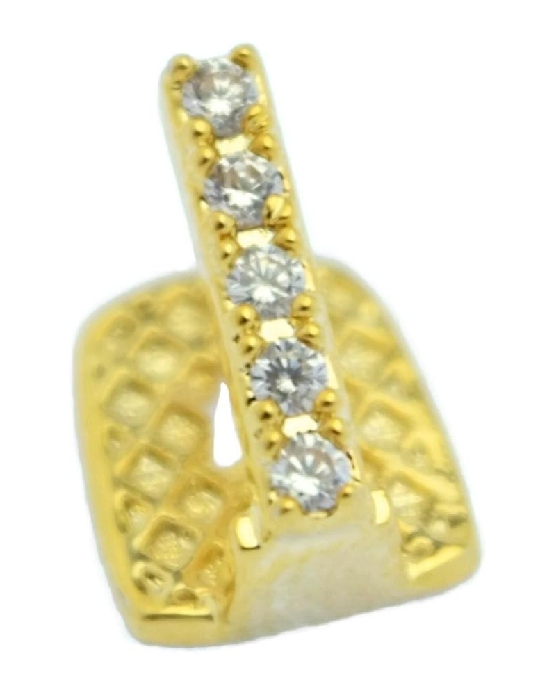 CZ Gap Grillz 14k Gold Plated Single Tooth Top or Bottom Teeth Single Hip Hop Grills $9.85 Body Jewelry