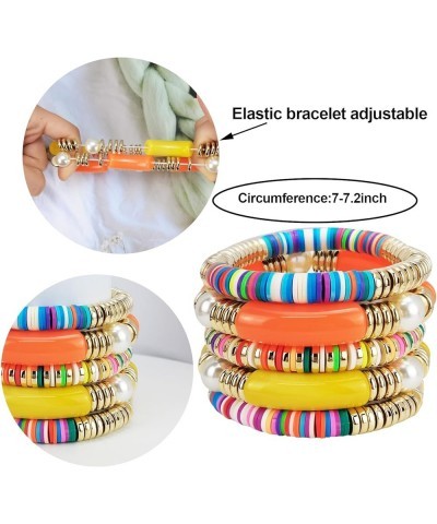 22-60PCS 8mm Gemstones Beaded Bracelets Round Bead Crystal Bracelets for Women,Elastic Stretch Adjustable Bracelet Unisex 5PC...