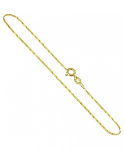 14k Gold over Italian Sterling Silver Vermeil 1mm Box Chain Necklace 14 Inch (Girl's Choker Length) $15.10 Others