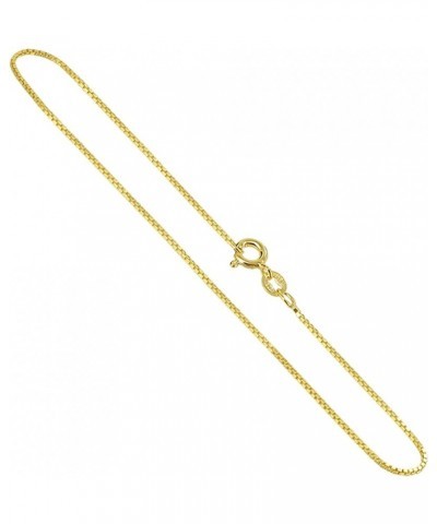 14k Gold over Italian Sterling Silver Vermeil 1mm Box Chain Necklace 14 Inch (Girl's Choker Length) $15.10 Others