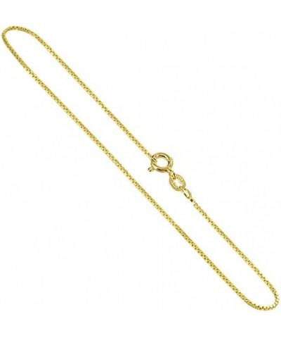 14k Gold over Italian Sterling Silver Vermeil 1mm Box Chain Necklace 14 Inch (Girl's Choker Length) $15.10 Others