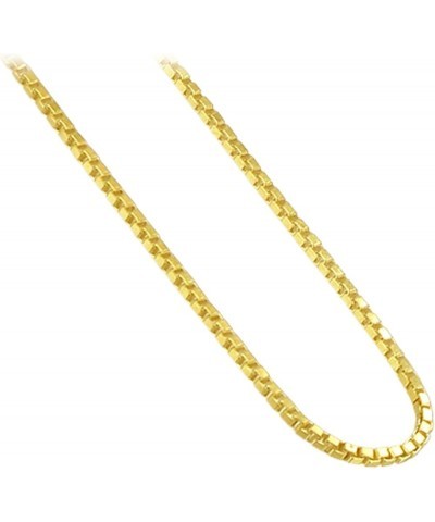 14k Gold over Italian Sterling Silver Vermeil 1mm Box Chain Necklace 14 Inch (Girl's Choker Length) $15.10 Others