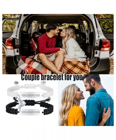 Matching Couples Bracelets for Women Men Long Distance Bracelets for Couples His Hers Bracelets Relationship Bracelets Annive...