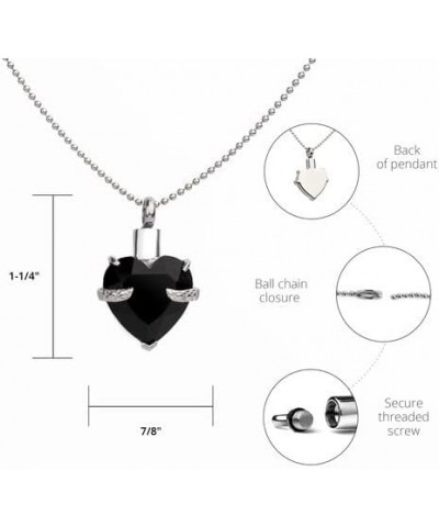 Hold My Heart Cremation Jewelry Black Onyx $22.34 Necklaces