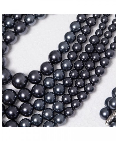 Multi Layer Pearl Strand Costume Jewelry Sets Necklace Bracelet and Earrings Jewelry Set Black $11.99 Jewelry Sets