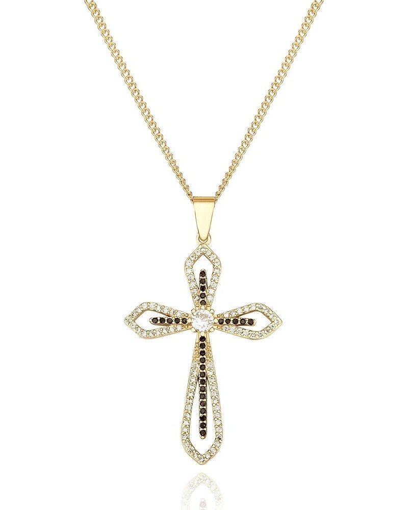 Cross Necklace for Women 18K Gold Plated Cross Pendant Choker Necklace for teen girls Hope01-Gold $9.50 Necklaces