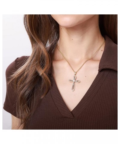 Cross Necklace for Women 18K Gold Plated Cross Pendant Choker Necklace for teen girls Hope01-Gold $9.50 Necklaces