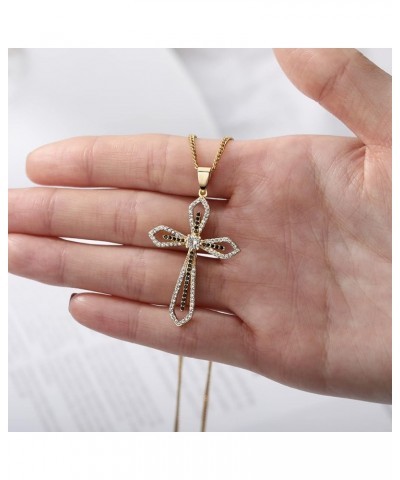 Cross Necklace for Women 18K Gold Plated Cross Pendant Choker Necklace for teen girls Hope01-Gold $9.50 Necklaces