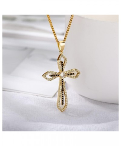 Cross Necklace for Women 18K Gold Plated Cross Pendant Choker Necklace for teen girls Hope01-Gold $9.50 Necklaces