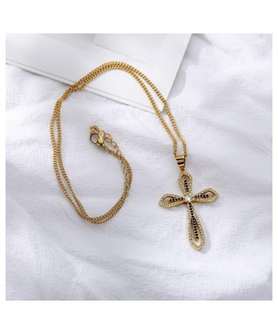 Cross Necklace for Women 18K Gold Plated Cross Pendant Choker Necklace for teen girls Hope01-Gold $9.50 Necklaces