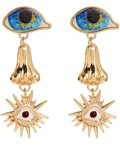 Trendy Ethnic Love Heart Shape Evil Eye Drop Earrings For Women Vintage tement Crystal Dangle Earring Jewelry Gift 5 $14.48 E...