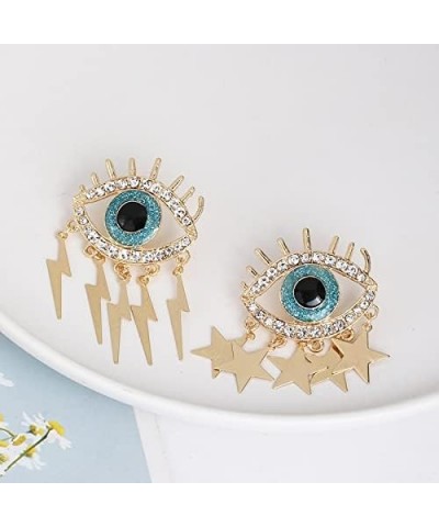 Trendy Ethnic Love Heart Shape Evil Eye Drop Earrings For Women Vintage tement Crystal Dangle Earring Jewelry Gift 5 $14.48 E...