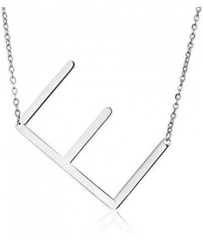 Stainless Steel Large Silver Initial Alphabet 26 Big Letters Script Name Pendant Chain Necklace from A-Z e $7.69 Necklaces