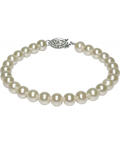 5-8mm White Freshwater Cultured Pearl Bracelet for Women 6-8 Inch Silver Clasps AA Quality 6.0 Inches 6-7mm $22.27 Bracelets