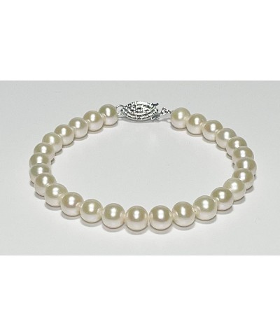 5-8mm White Freshwater Cultured Pearl Bracelet for Women 6-8 Inch Silver Clasps AA Quality 6.0 Inches 6-7mm $22.27 Bracelets