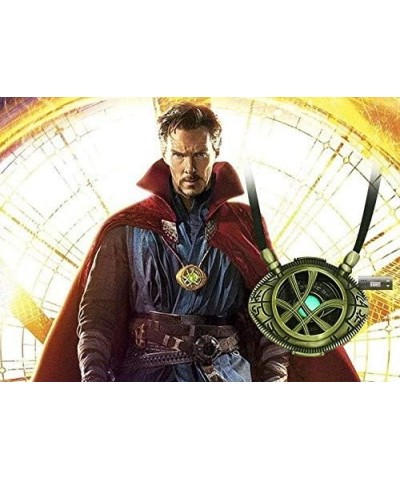 2 Piece New Dr Strange Necklace Eye of Agamotto Costume Prop Stone Pendant Glow in The Dark Gift for Christmas, Valentine's D...