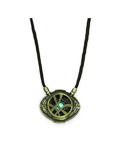 2 Piece New Dr Strange Necklace Eye of Agamotto Costume Prop Stone Pendant Glow in The Dark Gift for Christmas, Valentine's D...