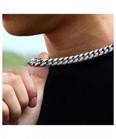 Cuban Chain Necklace 316L Stainless Steel Curb Link Chain for Women Men 3/4/5/6/7/10mm Width,18/20/22/24/26/28 inch Length 22...