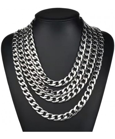 Cuban Chain Necklace 316L Stainless Steel Curb Link Chain for Women Men 3/4/5/6/7/10mm Width,18/20/22/24/26/28 inch Length 22...