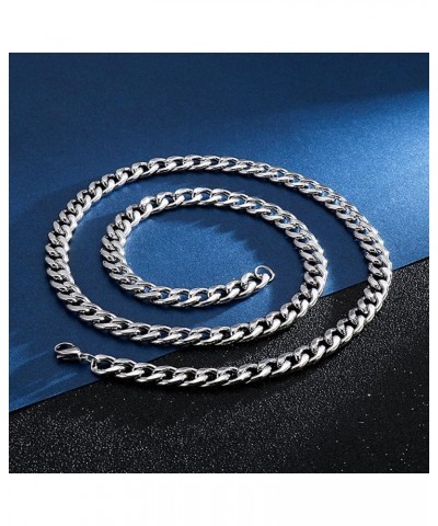 Cuban Chain Necklace 316L Stainless Steel Curb Link Chain for Women Men 3/4/5/6/7/10mm Width,18/20/22/24/26/28 inch Length 22...