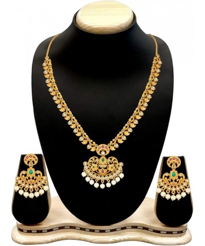 Indian Ethnic Wedding Wear Necklace Set Gold 4 $28.41 Jewelry Sets