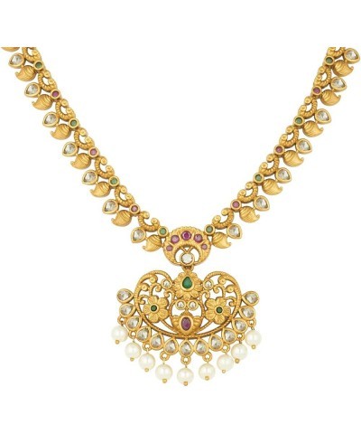 Indian Ethnic Wedding Wear Necklace Set Gold 4 $28.41 Jewelry Sets