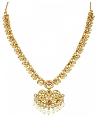 Indian Ethnic Wedding Wear Necklace Set Gold 4 $28.41 Jewelry Sets