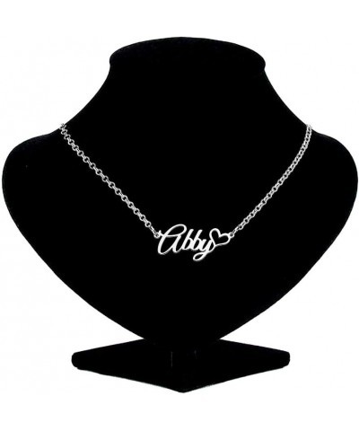 Sterling Silver Name Necklace Personalized with Crown Customized Prime Pendant for Girls Boys Men Women Abby $12.89 Necklaces