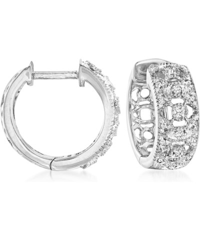 0.10 ct. t.w. Diamond Hoop Earrings in Sterling Silver $44.72 Earrings