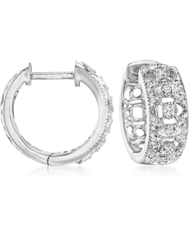 0.10 ct. t.w. Diamond Hoop Earrings in Sterling Silver $44.72 Earrings