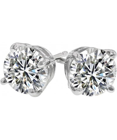 IGI Certified (0.10ct & up) Bright White Round Diamond stud 14K (Color-FGH, Clarity-I2) White Gold 0.07 carats $47.98 Earrings