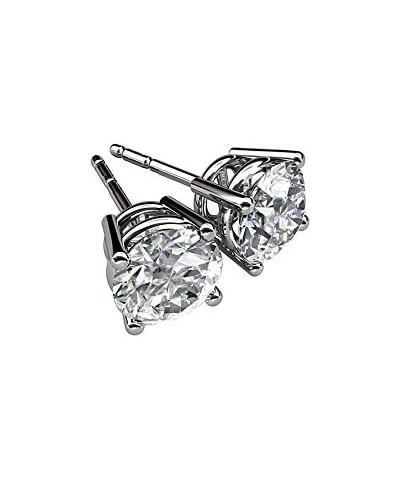 IGI Certified (0.10ct & up) Bright White Round Diamond stud 14K (Color-FGH, Clarity-I2) White Gold 0.07 carats $47.98 Earrings