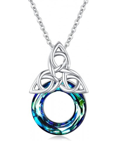 Celtic Moonstone Necklace Jewelry S925 Sterling Silver Moonstone Pendant Celtic Knot Necklace Celtic Jewelry Gifts for Women ...