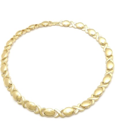 Women's Fashion 9 mm 18 inches XO Chain Necklace Gold / 9mm 18 $12.25 Necklaces